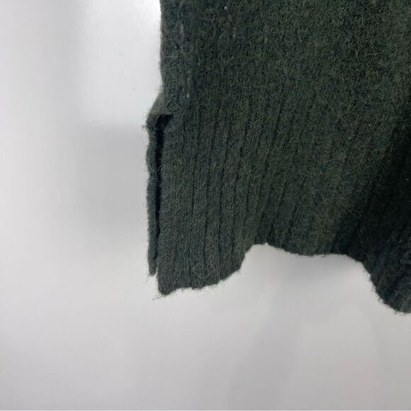 Magaschoni Wool/Alpaca Blend Long Sleeve Sweater Green Buttons Women's Medium - Picture 6 of 9